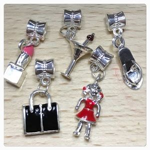 Lipstick Champagne Handbag Sandal Girl Charm a lot